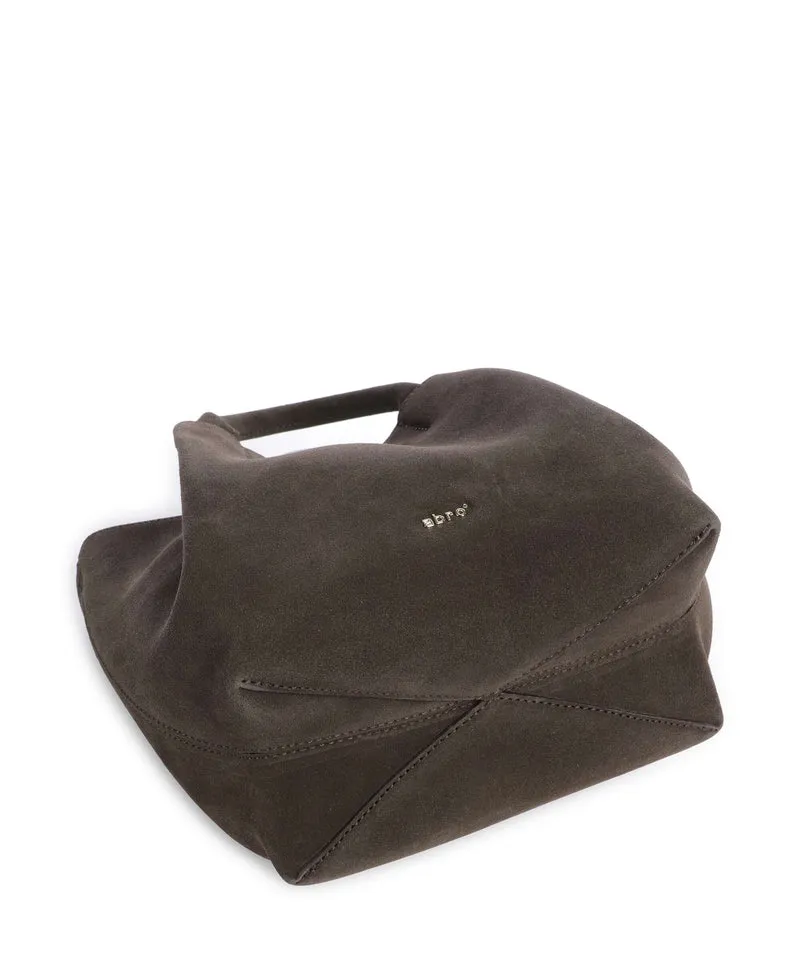 Abro Suede Essential Small Handtasche dark brown