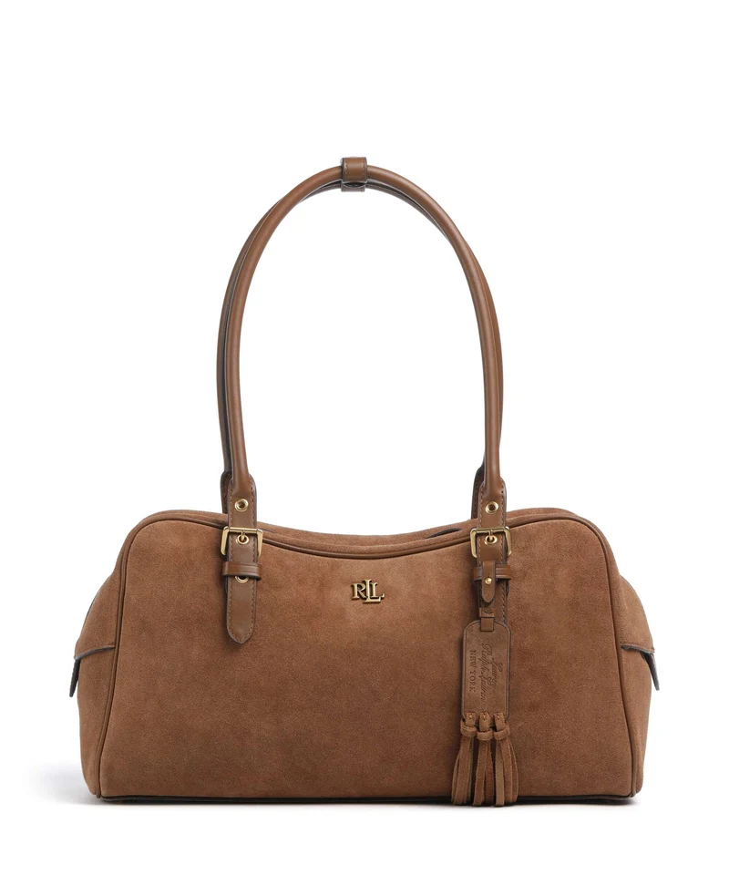 Lauren Ralph Lauren Marcy Large Schultertasche light tobacco