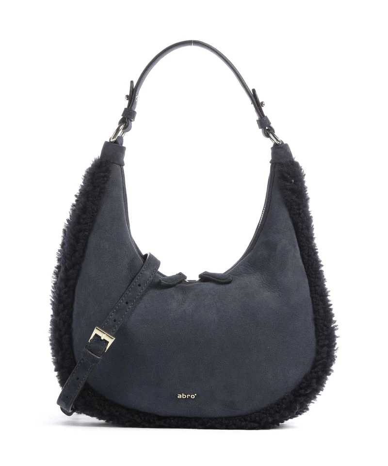 Abro Shearling Nana Mini Schultertasche navy