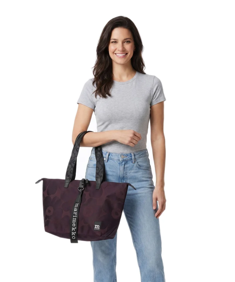 Marimekko Wear All Day M Unikko Shopper wine red/dark wine