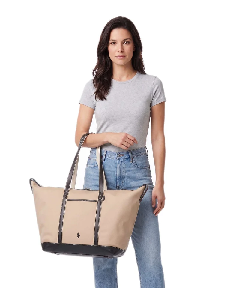 Polo Ralph Lauren Canvas Large Shopper porcelain/black