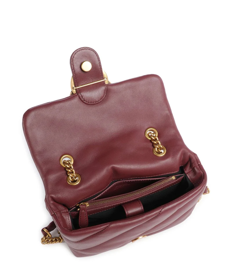 Pinko Love Puff Mini Schultertasche ribes intenso/antique gold
