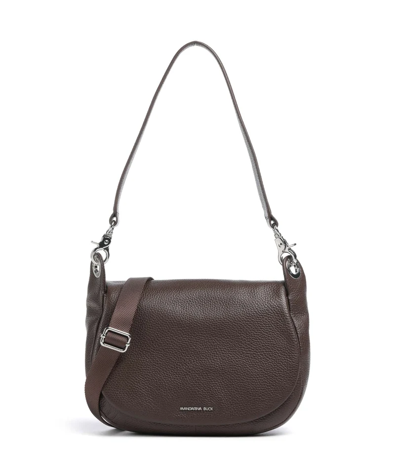 Mandarina Duck Mellow Leather Schultertasche espresso