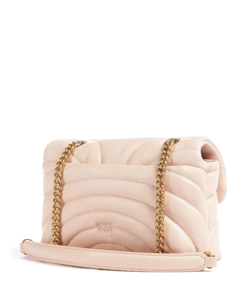 Pinko Love Puff Mini Schultertasche rosa cammeo/antique gold