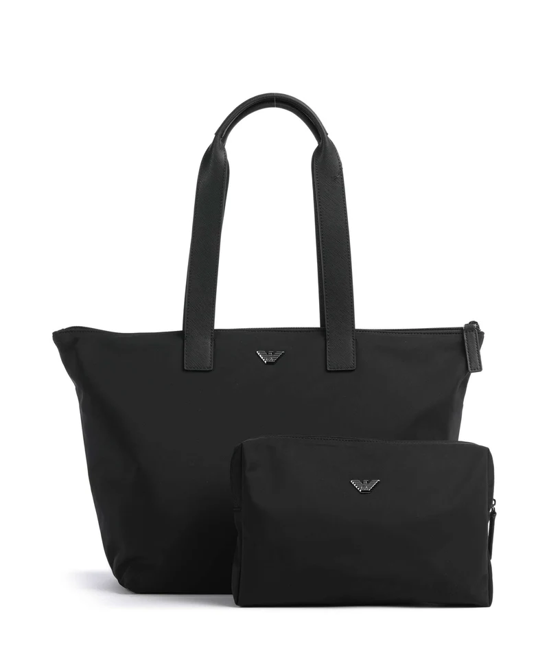 Emporio Armani Nylon Recycled Shopper black beauty