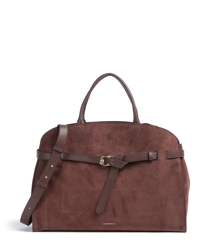 Coccinelle Sabine Suede Handtasche berry