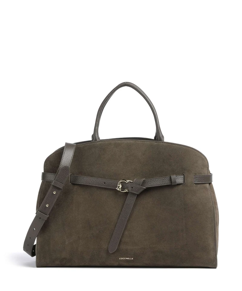 Coccinelle Sabine Suede Handtasche fango