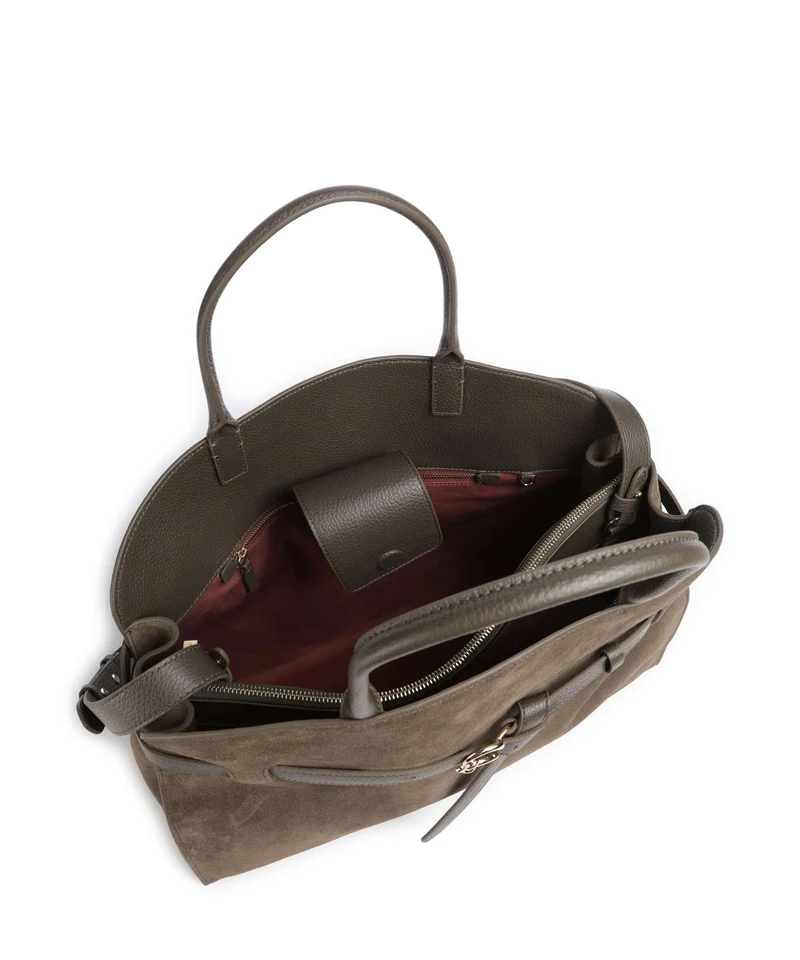 Coccinelle Sabine Suede Handtasche fango