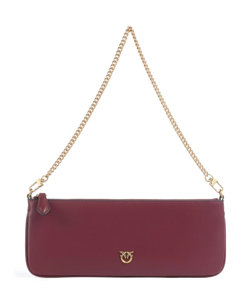 Pinko Flat Horizontal Schultertasche ribes intenso/antique gold