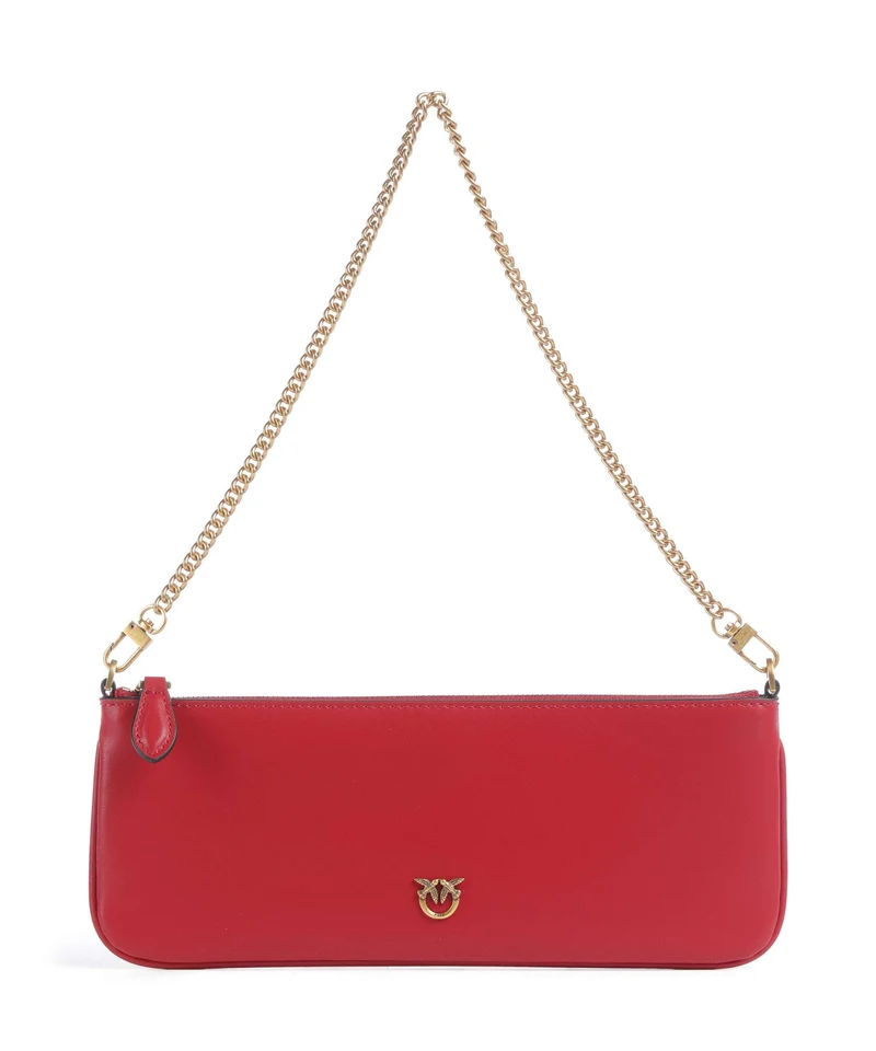 Pinko Flat Horizontal Schultertasche rosso rio/antique gold