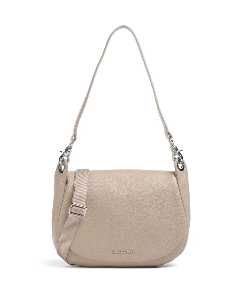 Mandarina Duck Mellow Leather Schultertasche warm taupe