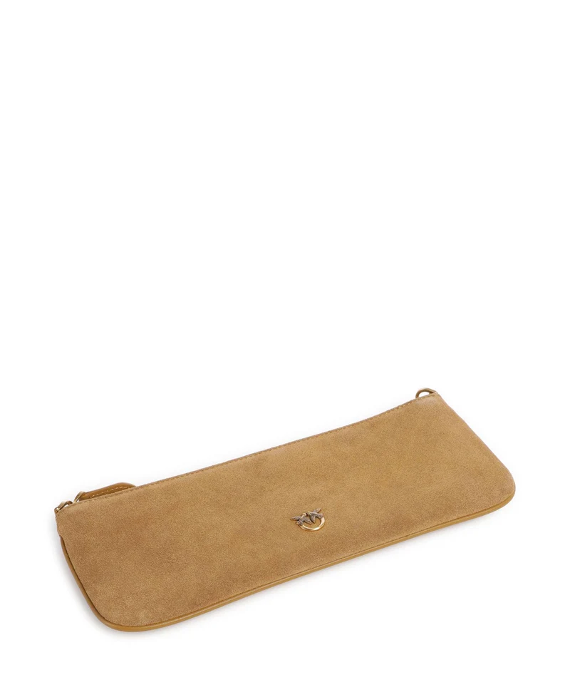 Pinko Flat Horizontal Schultertasche marrone dorato/antique gold