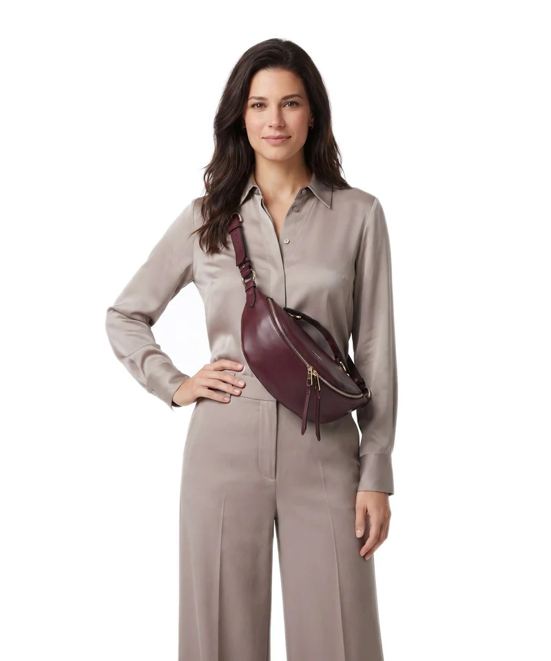 Lancel Origami S Umhängetasche cassis