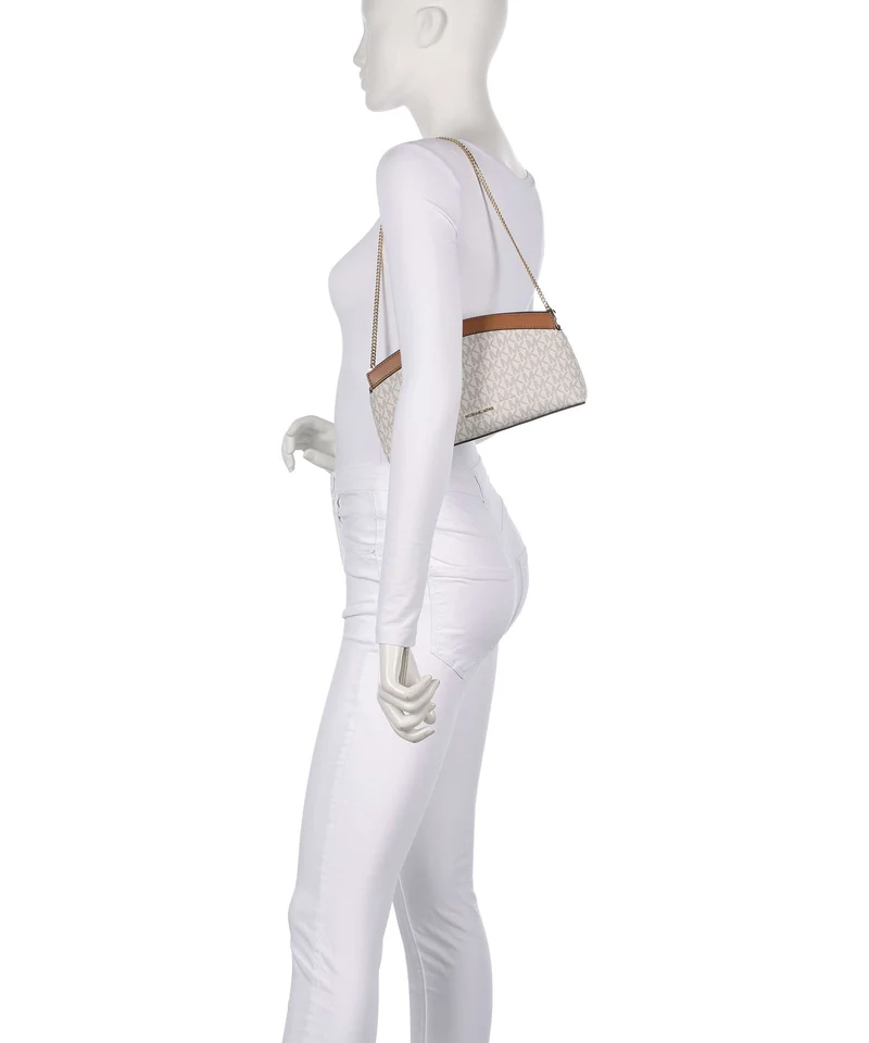 Michael Kors Athena Small Schultertasche vanilla/acorn