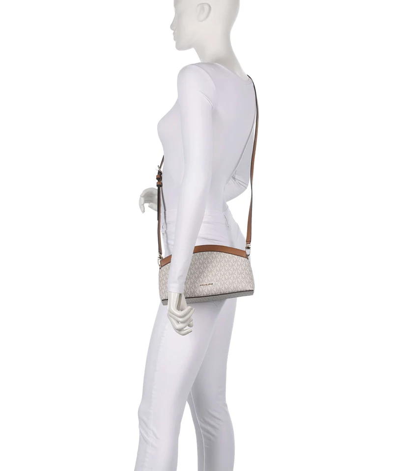 Michael Kors Athena Small Schultertasche vanilla/acorn