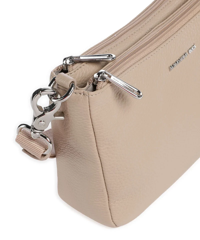 Mandarina Duck Mellow Leather Umhängetasche warm taupe