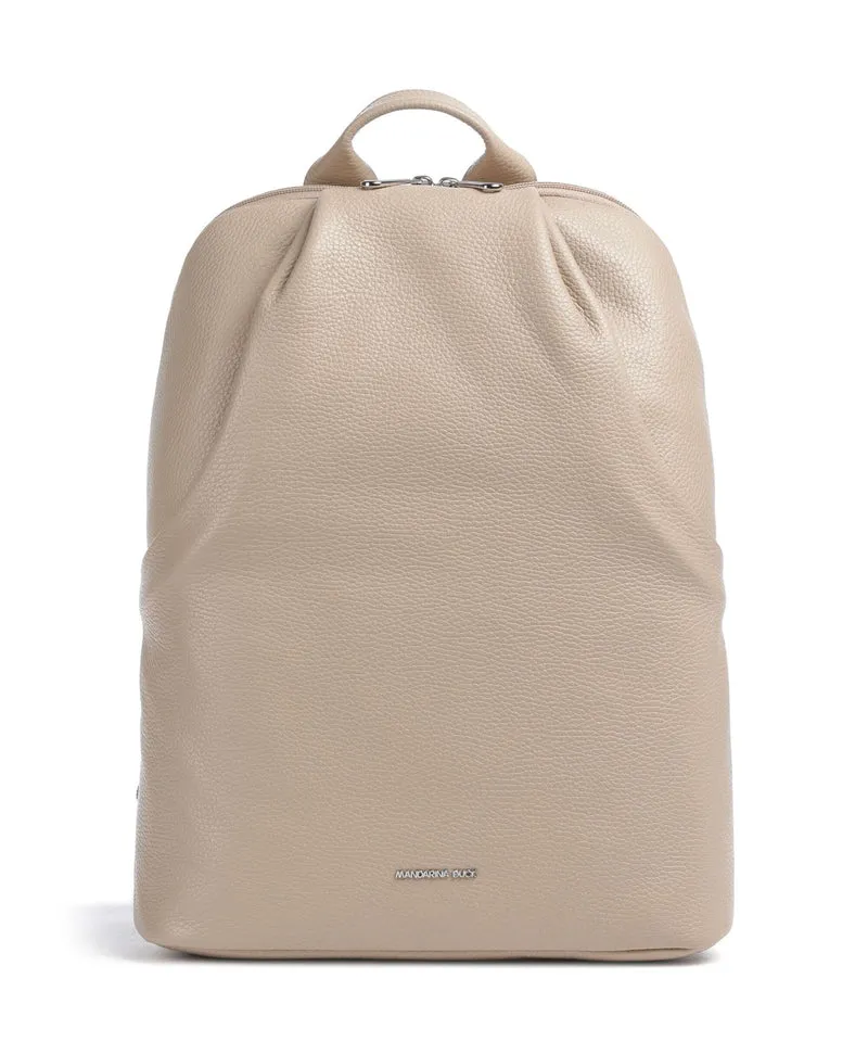 Mandarina Duck Mellow Leather Rucksack warm taupe