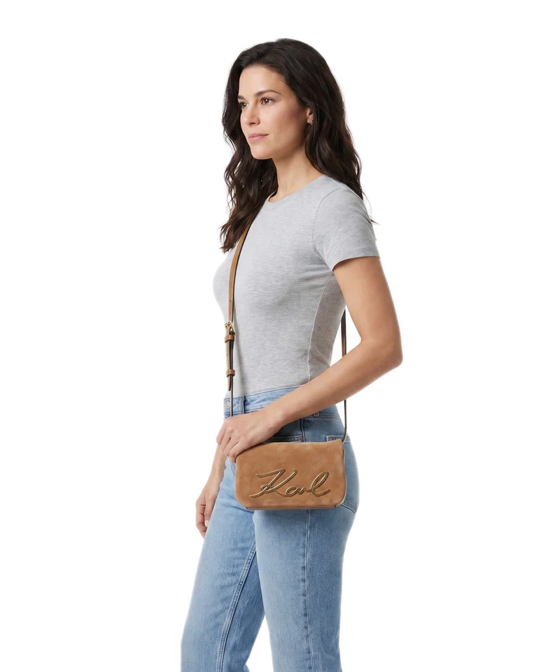 Karl Lagerfeld K/Signature 2.0 Soft Umhängetasche caramel