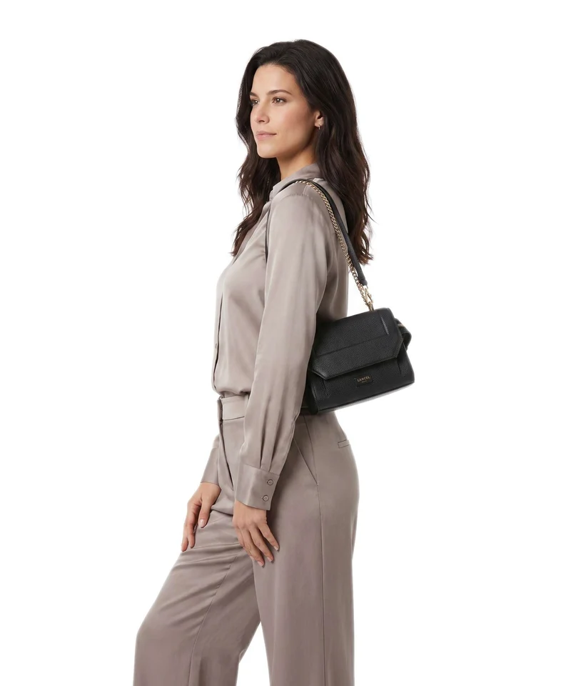 Lancel Ninon S Schultertasche black/gold