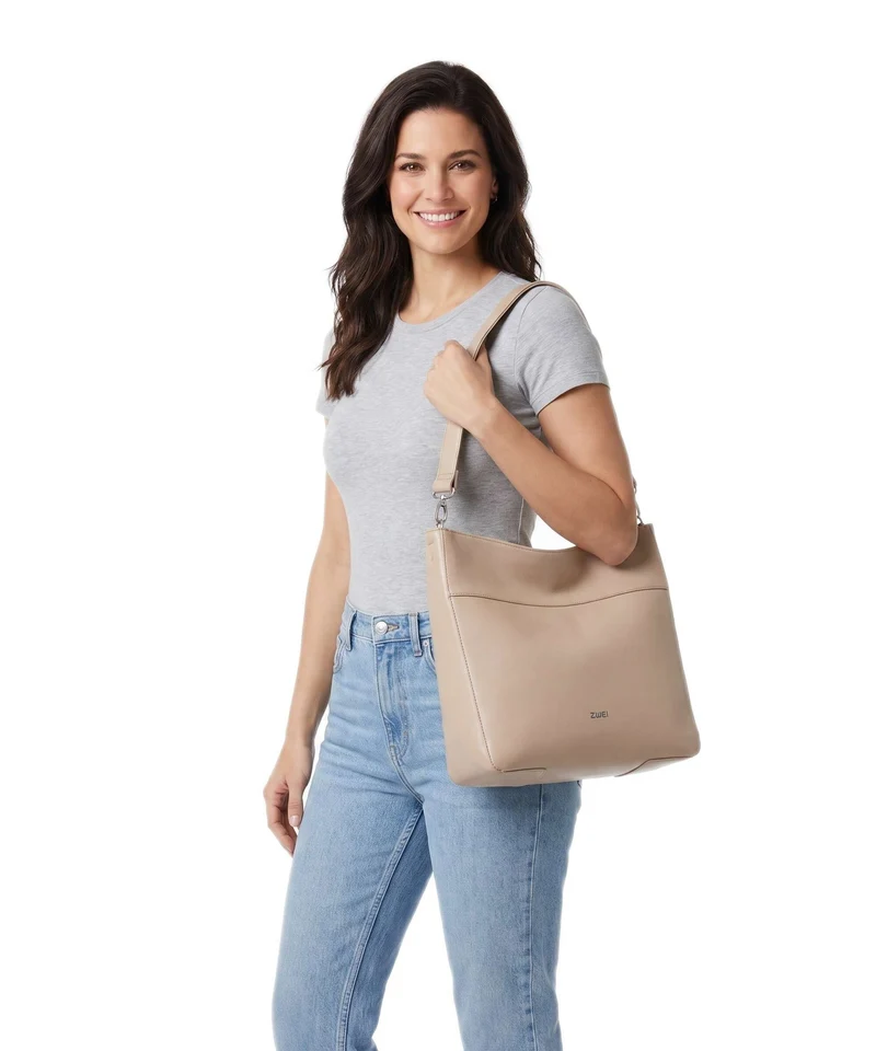Zwei MADEMOISELLE.M M110 Beuteltasche oat