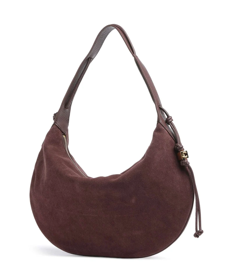 Coccinelle Thess Suede Beuteltasche berry
