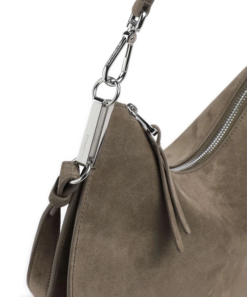 Coccinelle Sunup Suede Beuteltasche fango