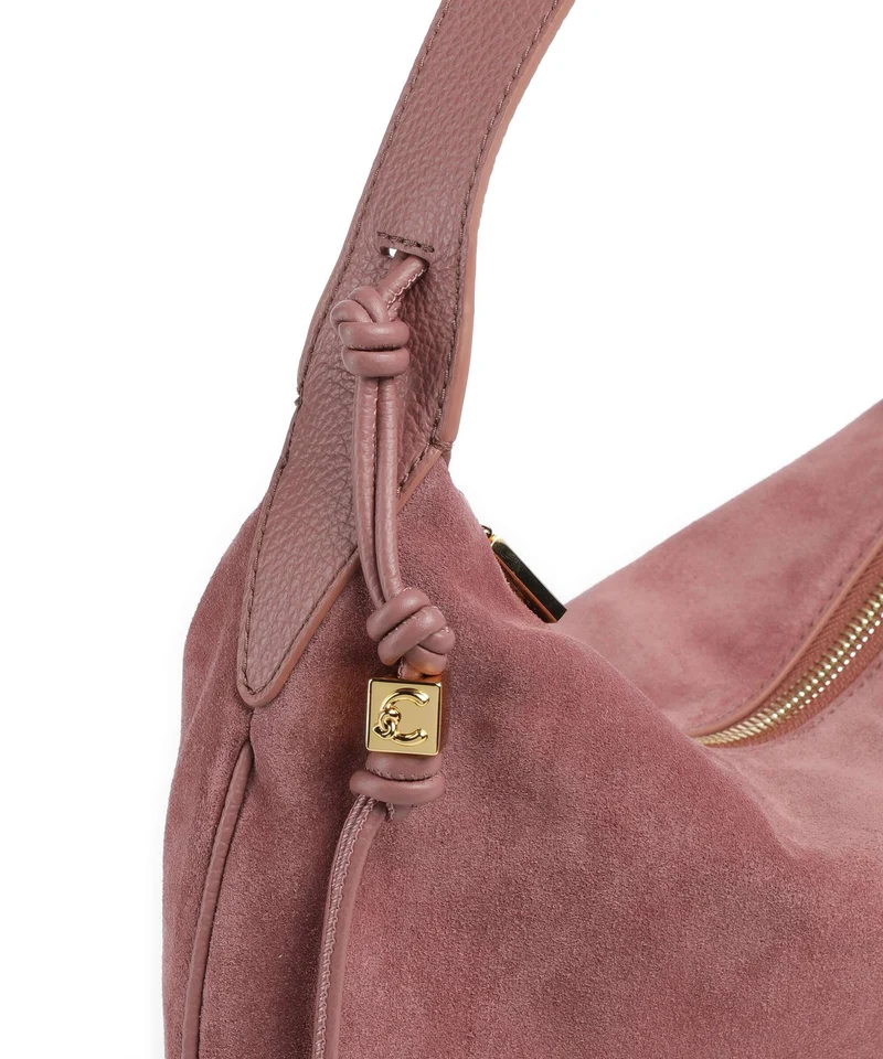 Coccinelle Thess Suede Beuteltasche winter rose