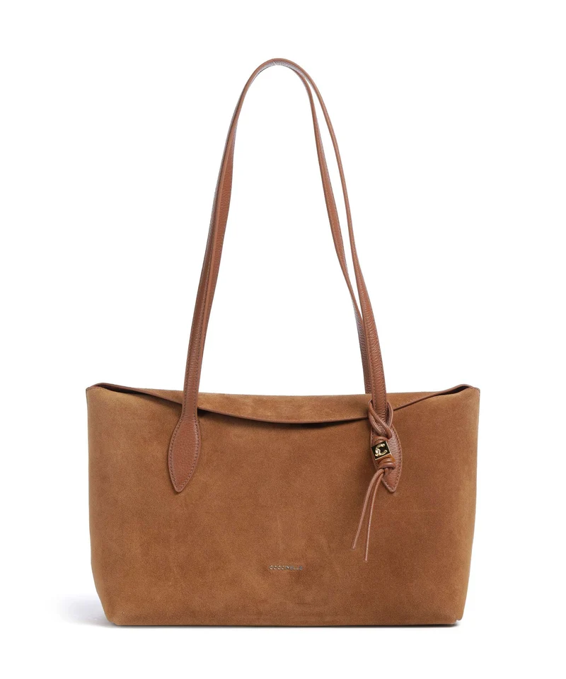 Coccinelle Thess Suede Shopper cognac