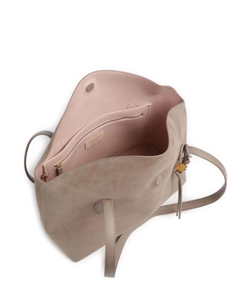 Coccinelle Thess Suede Shopper warm taupe