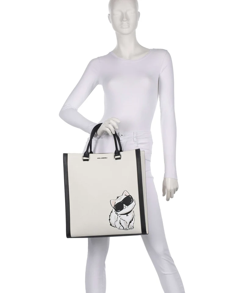 Karl Lagerfeld Ikon Choupette Handtasche off white