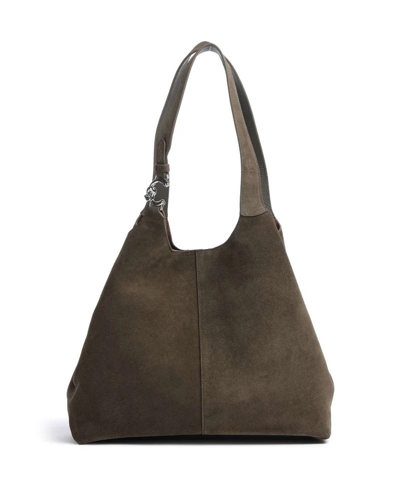 Coccinelle C-Easy Suede Beuteltasche fango