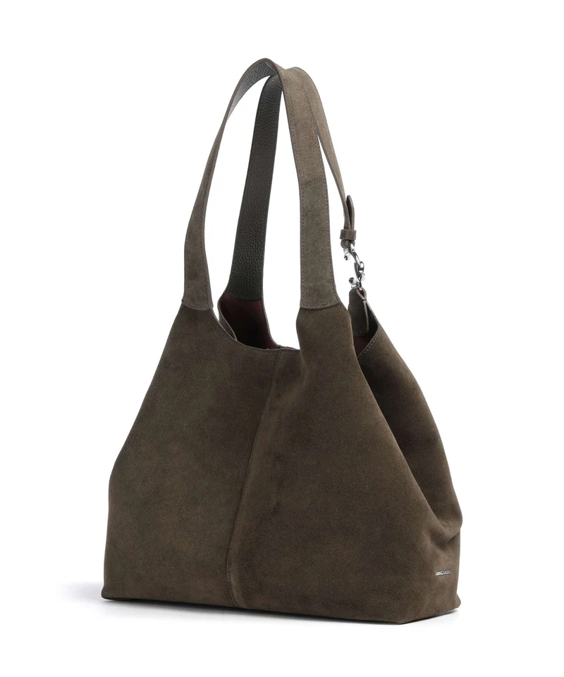 Coccinelle C-Easy Suede Beuteltasche fango