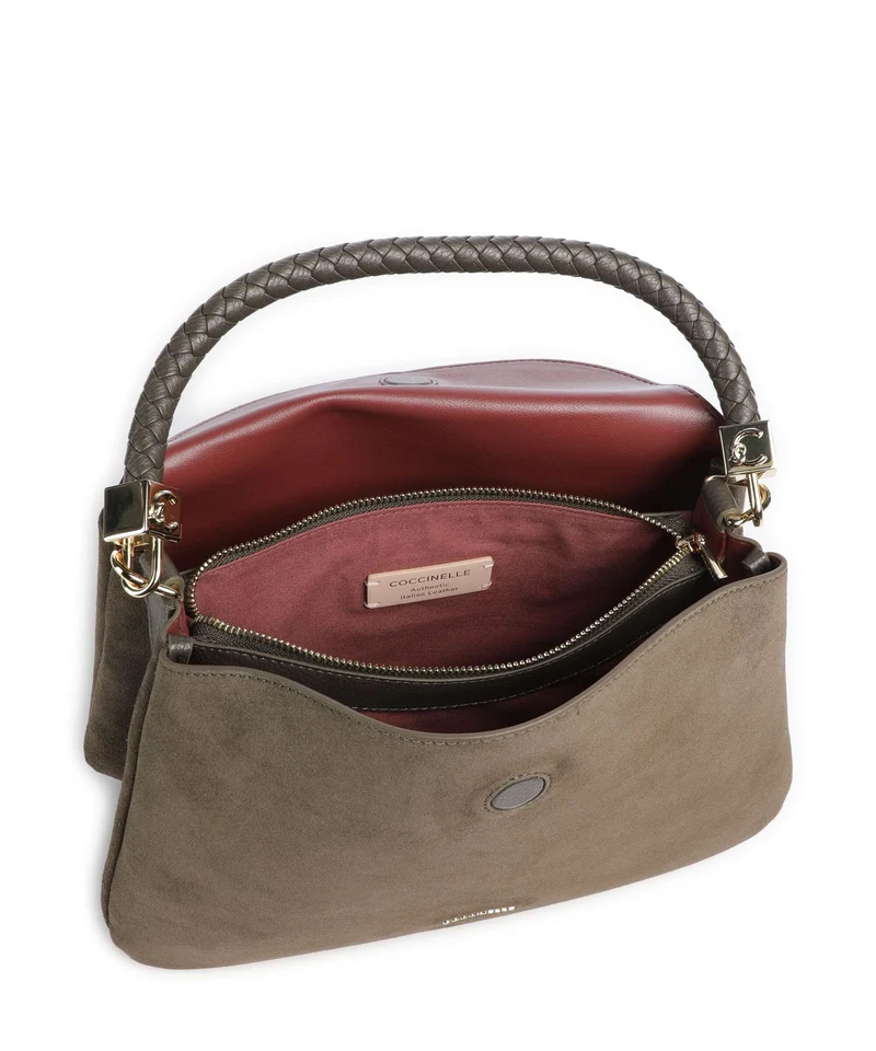 Coccinelle Tiggy Suede Handtasche fango