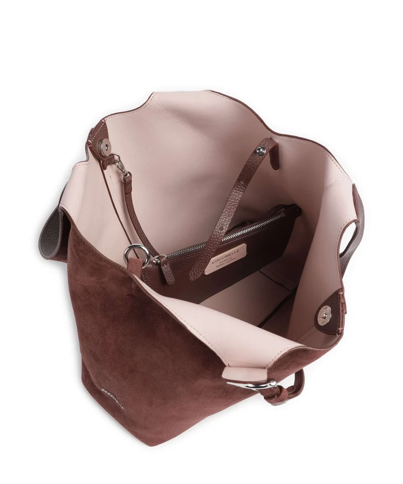 Coccinelle C-Easy Suede Beuteltasche berry