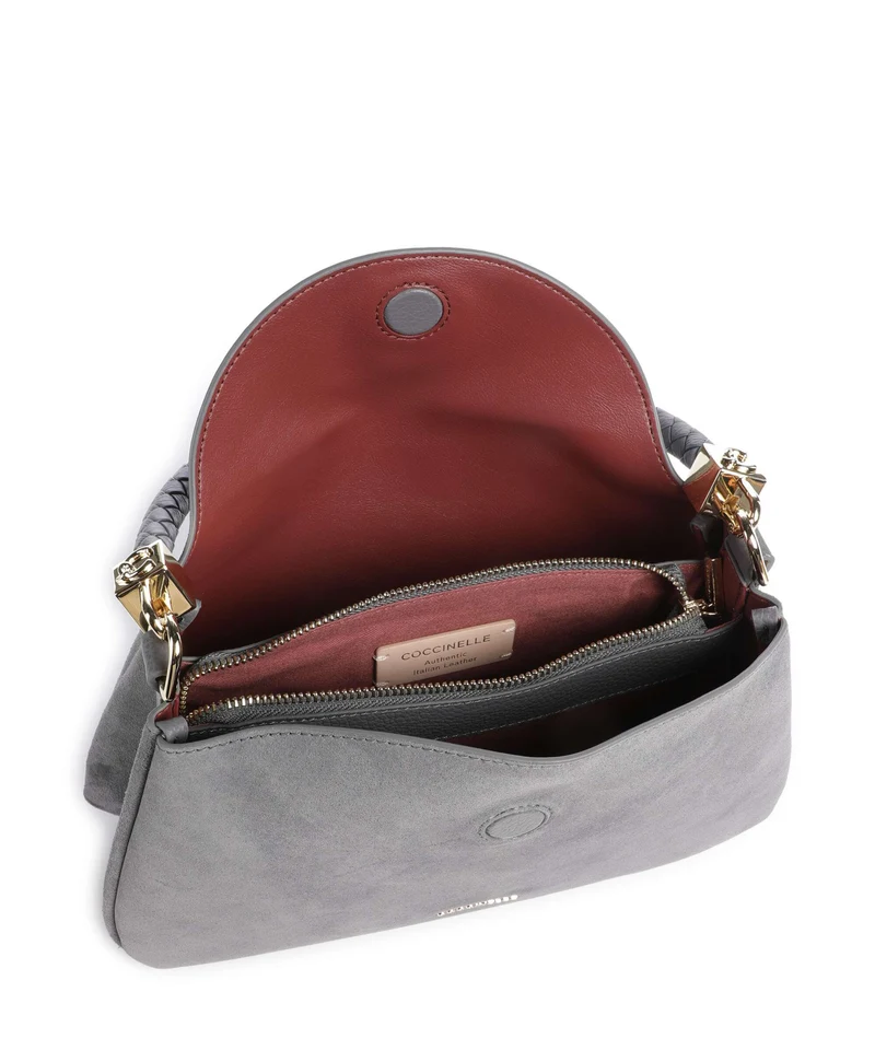 Coccinelle Tiggy Suede Schultertasche stove