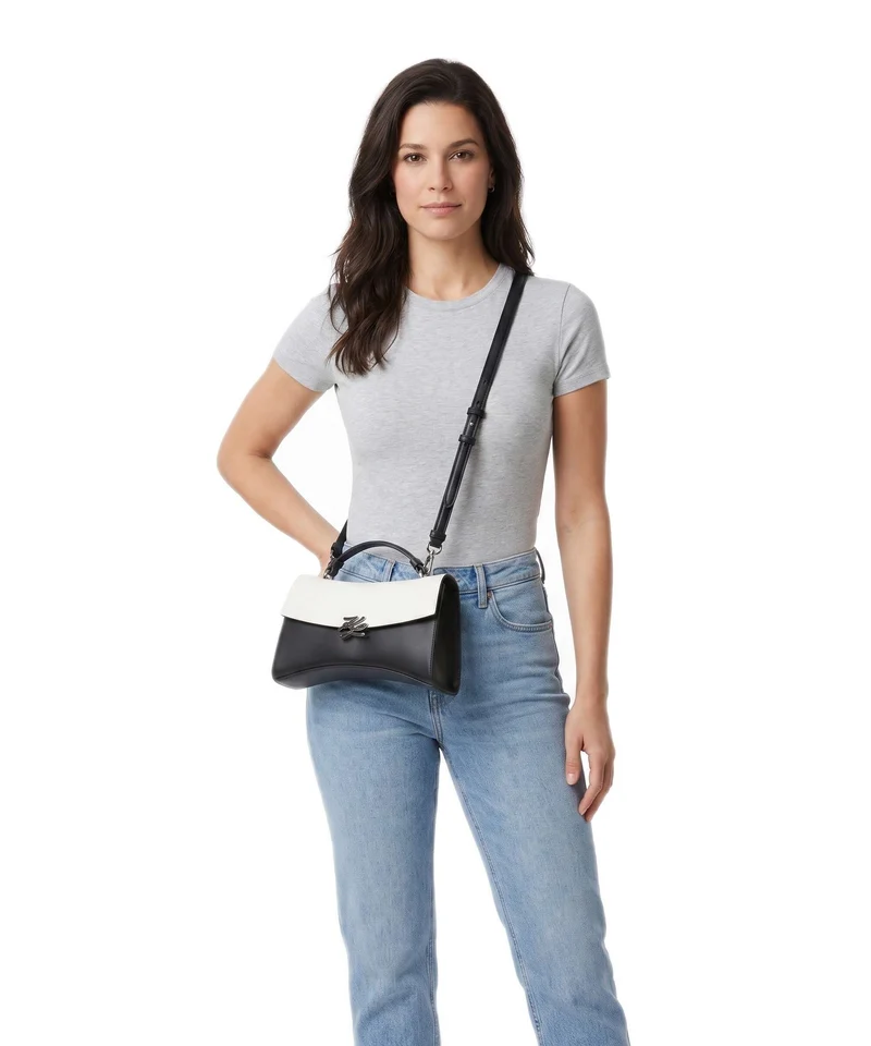 Karl Lagerfeld K/Autograph Twist Umhängetasche black/white
