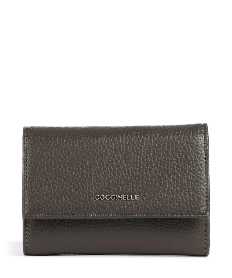 Coccinelle Metallic Soft Geldbörse fango