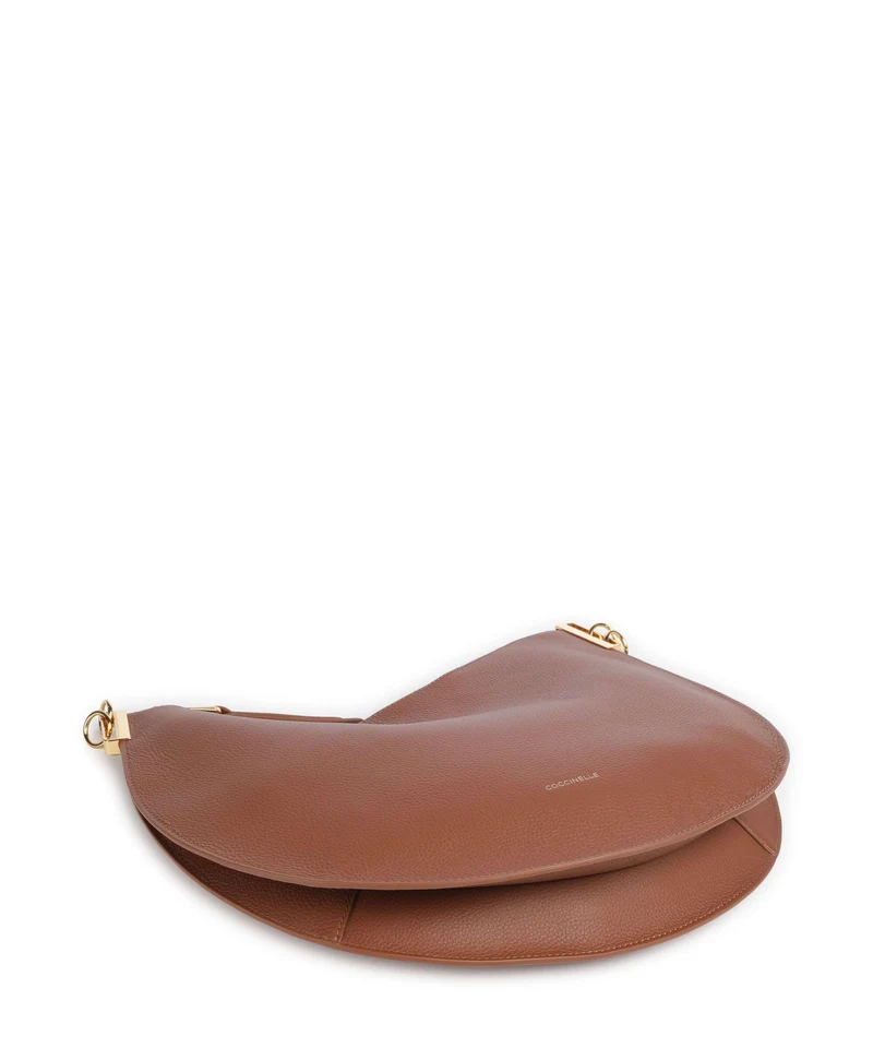 Coccinelle Sunup Beuteltasche cognac/noir