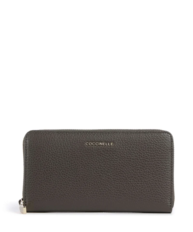 Coccinelle Metallic Soft Geldbörse fango