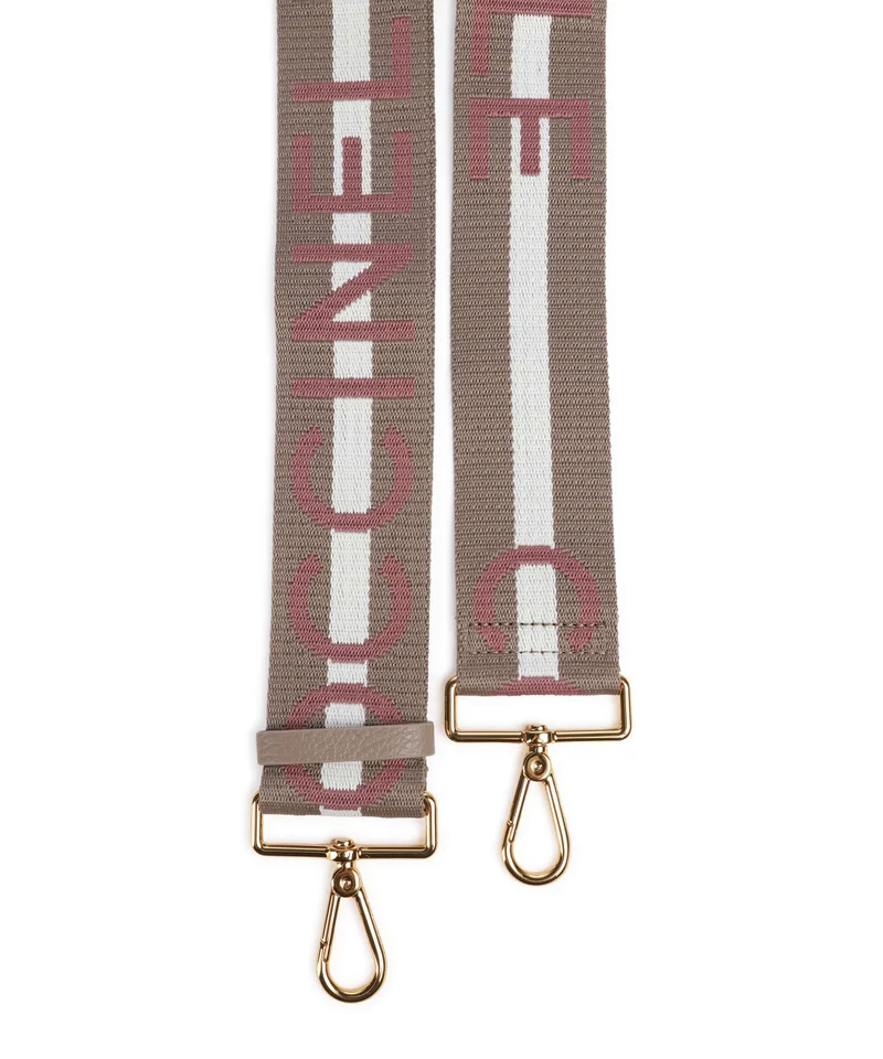 Coccinelle Nastro Signature Schulterriemen multi new warm taupe