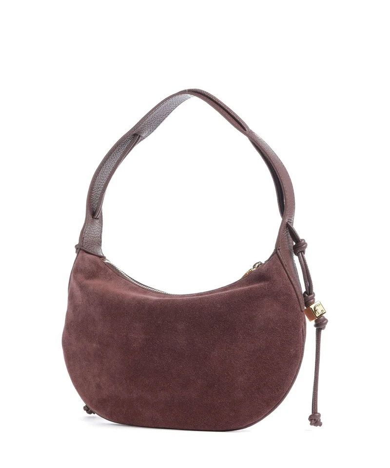 Coccinelle Thess Suede Beuteltasche berry