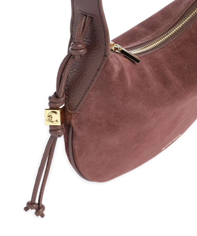 Coccinelle Thess Suede Beuteltasche berry