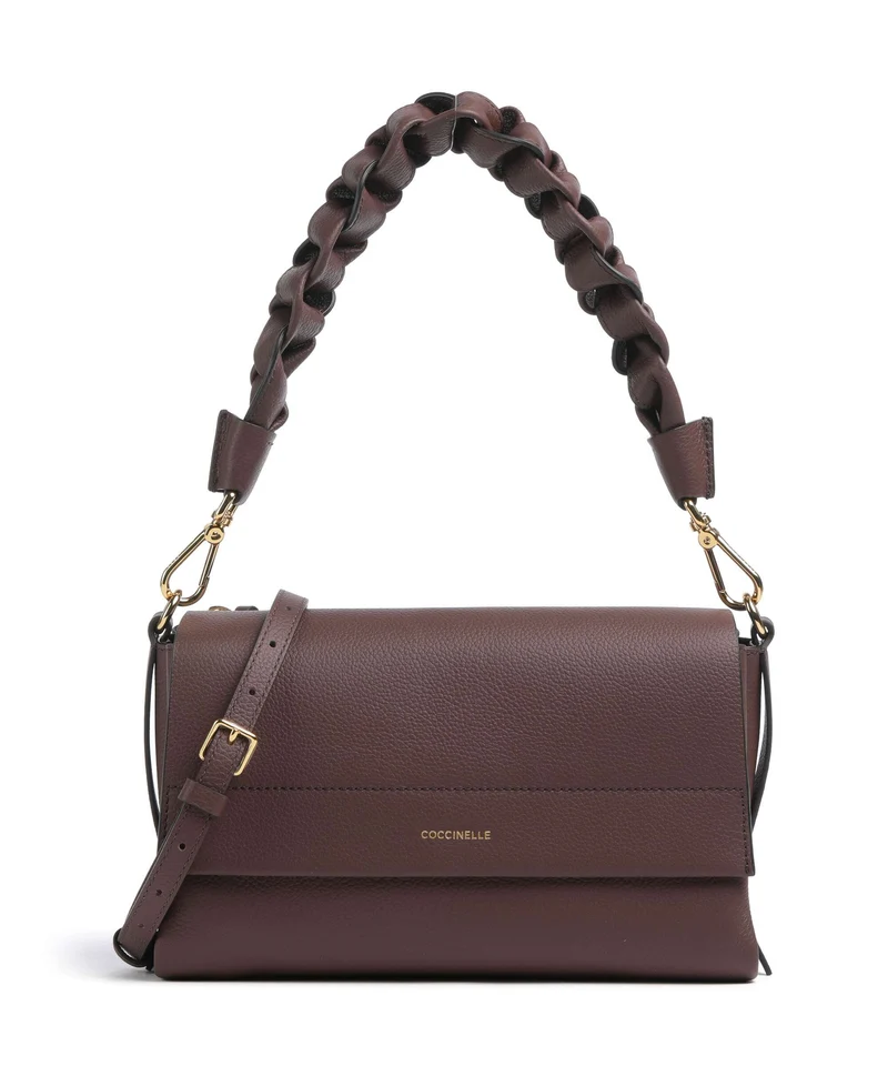 Coccinelle Boheme Grana Double Schultertasche berry/winter rose