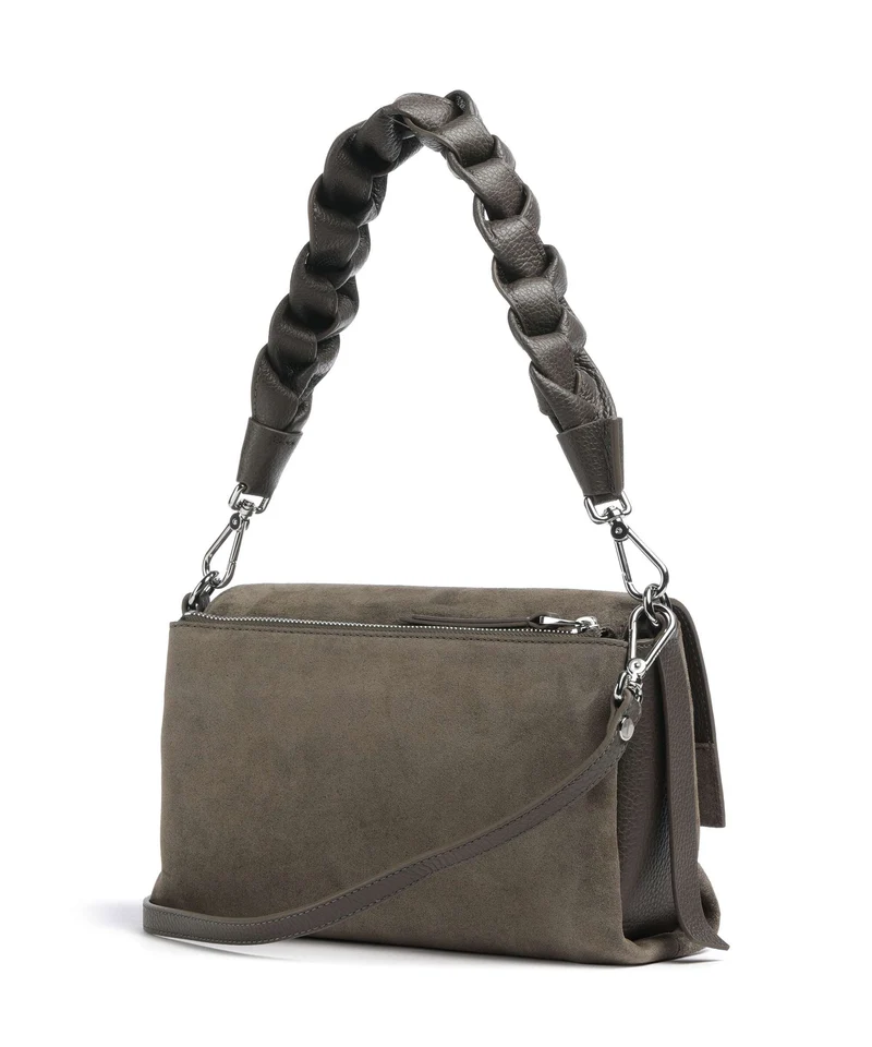 Coccinelle Boheme Suede Schultertasche fango