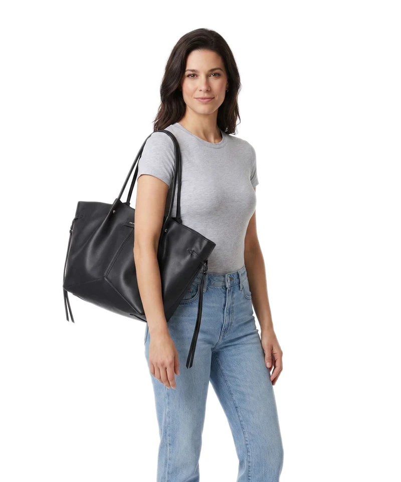 Karl Lagerfeld K/Pierced Medium Shopper black nickel