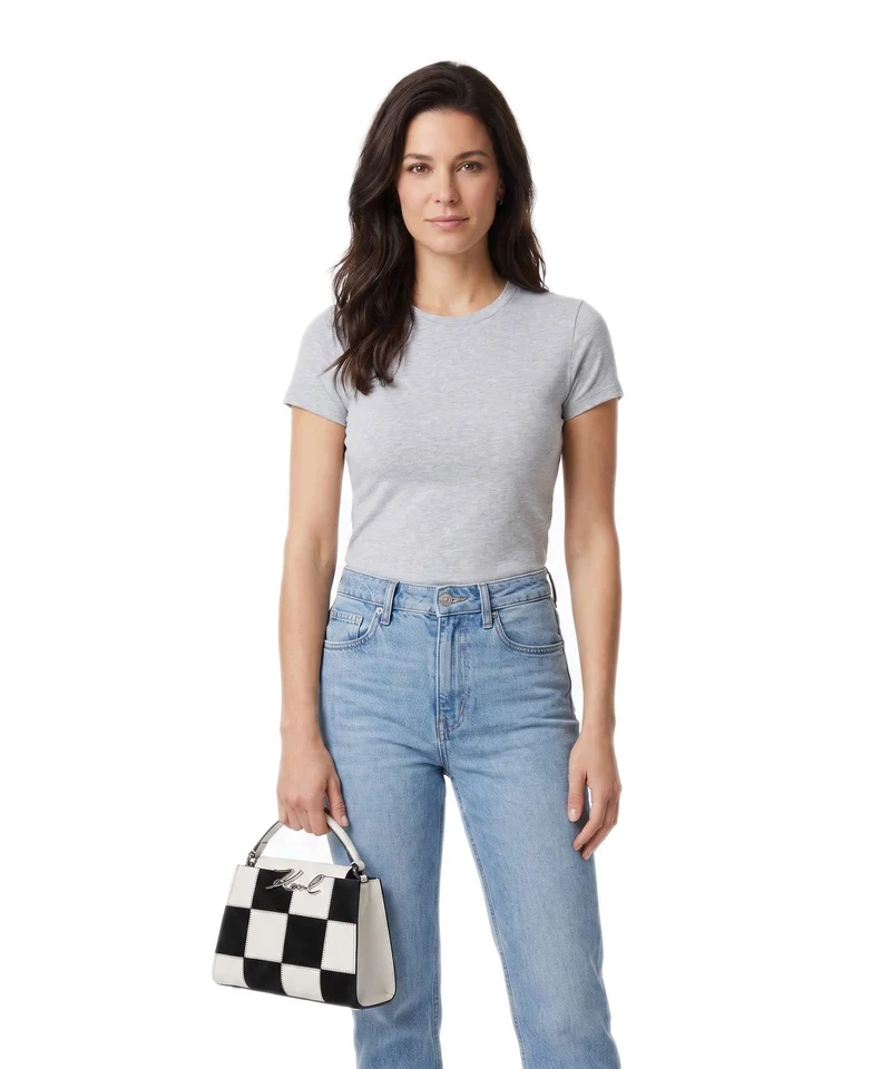 Karl Lagerfeld K/Signature Mini Handtasche black/white check