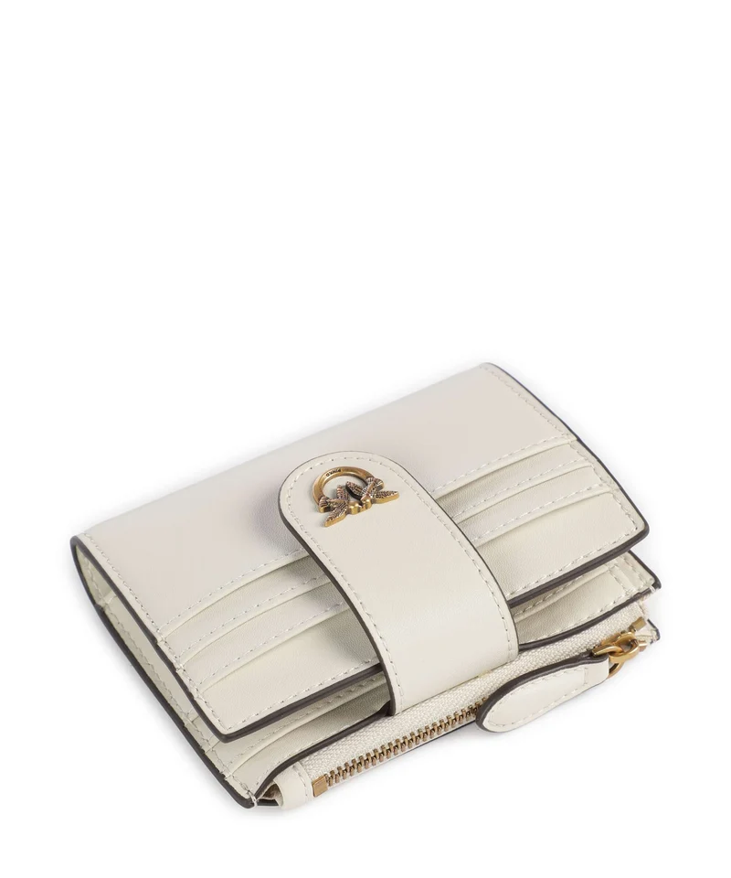 Pinko Geldbörse bianco seta/antique gold