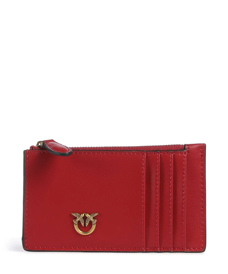 Pinko Airone Kreditkartenetui rosso rio/antique gold