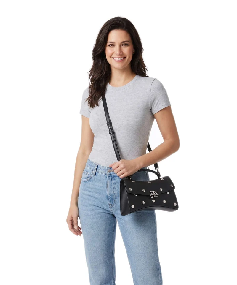 Karl Lagerfeld K/Autograph Twist Umhängetasche black embellishment