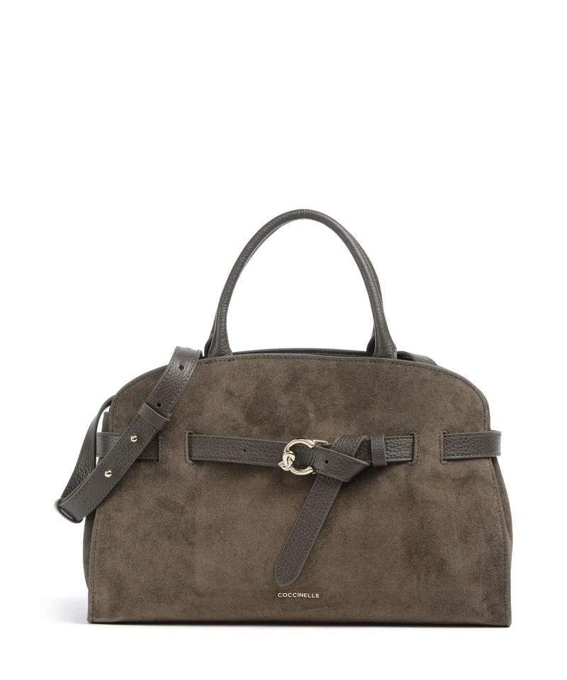 Coccinelle Sabine Suede Handtasche fango